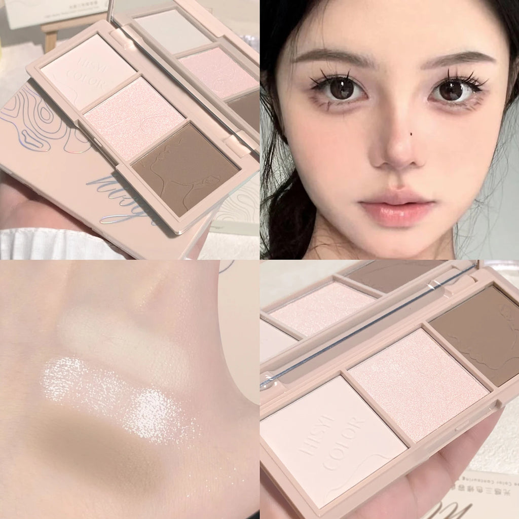 3D Contour & Highlight Powder Palette – Pearl & Matte Contour Highlight Palette HIP