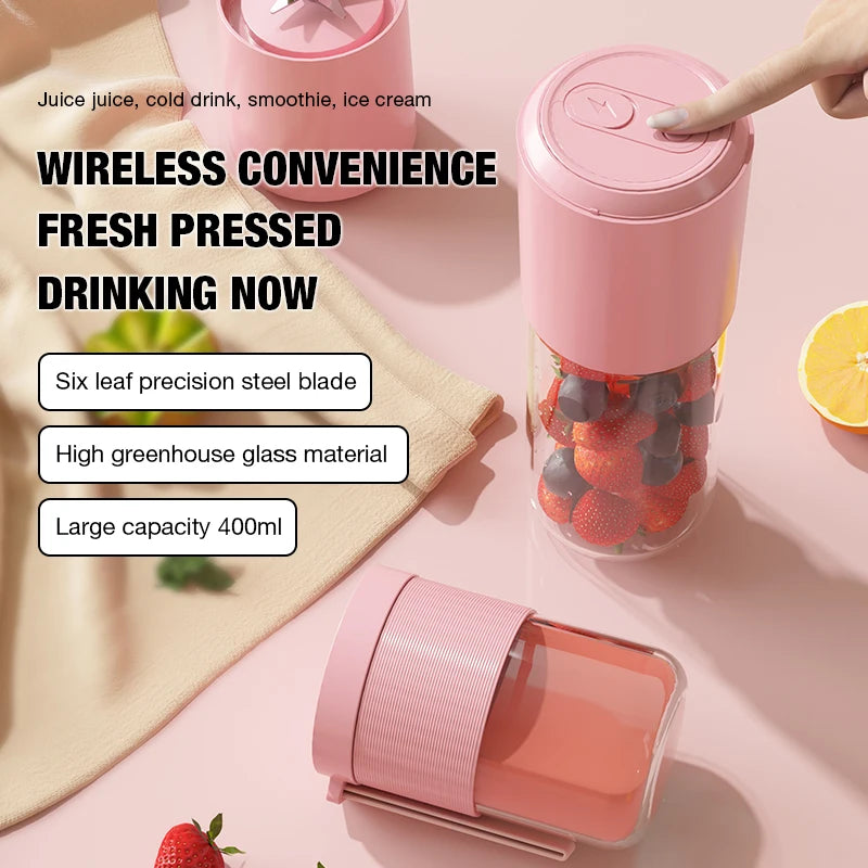 Portable USB Electric Juicer Dual Glass Cup Blender | HIP Portable Glass Blender HIP