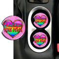 Rainbow Pride Heart Car Coasters – Heat-Resistant Acrylic Set of 2 Car Coaster Set HIP 1 Other