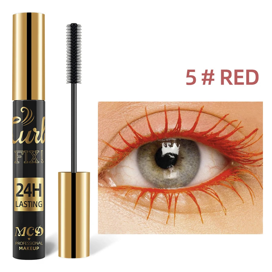 5D Waterproof Mascara Vibrant 9 Color-Lasting Curl Ink Formula -Eyeliner Extension Blue Green Black Eye Makeup Cosmetic HIP 5