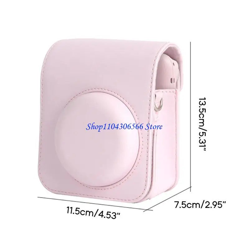 PU Leather Case for Instax Mini 12 with Shoulder Strap Camera Case Bag HIP