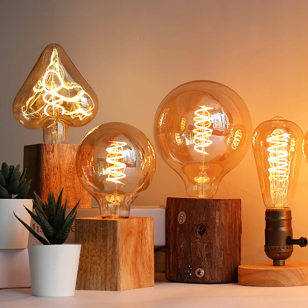 E27 LED Filament Vintage Edison Bulb 4W – A60 ST64 G95 | YNL LED Filament Bulb HIP