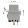3-Pin NO/NC Button Switch for Refrigerators & Appliances Button Switch HIP white