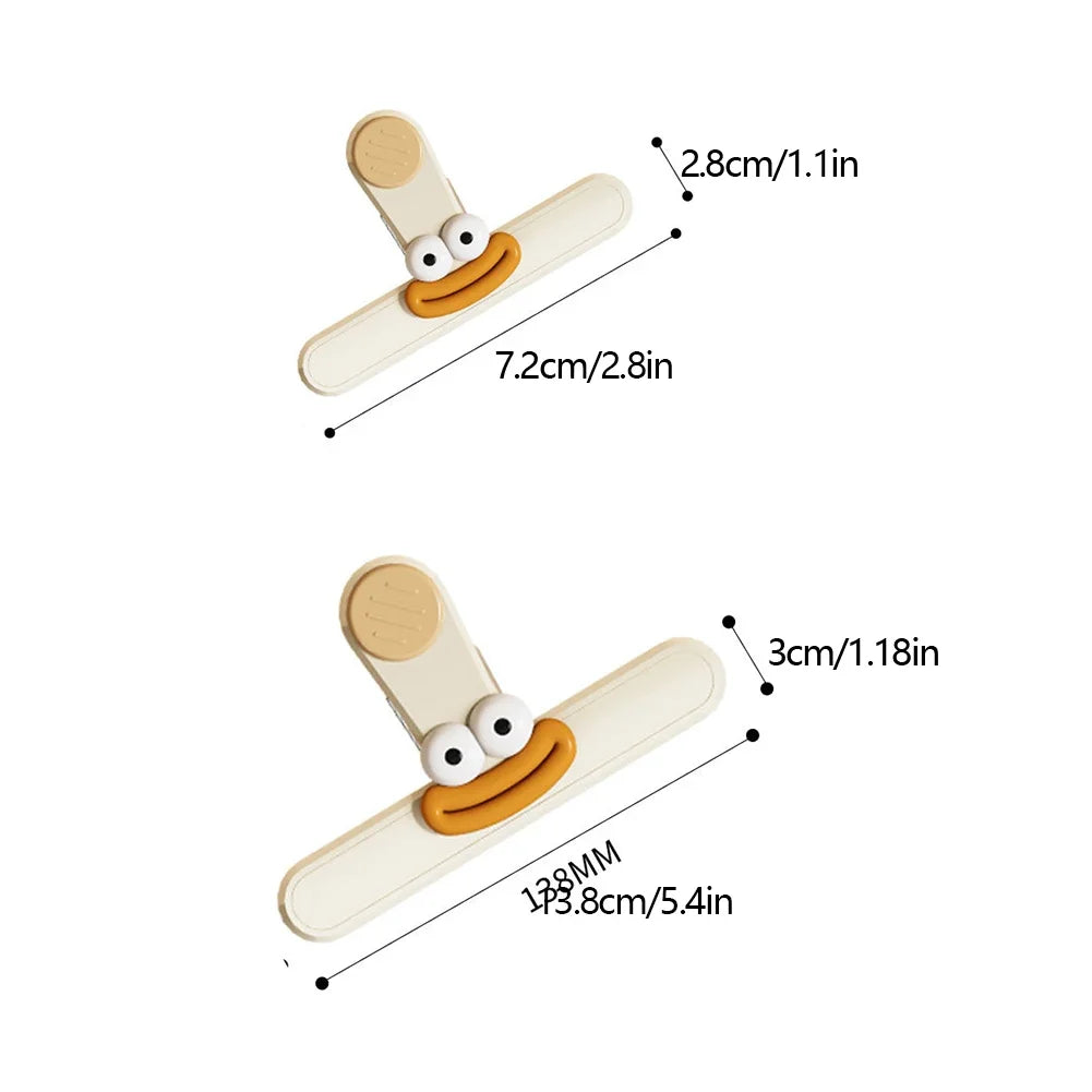 1Pc Creative Face Bag Sealing Clip Food Snack Clip Kitchen Tools Decorative Small Clip Refrigerator Plastic Food Bag Storage HIP