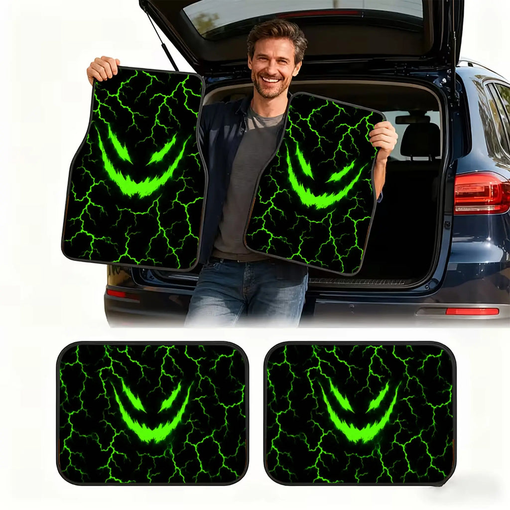 4-Piece Monster Eye Print Car Floor Mats – Universal Fit Car Floor Mats HIP