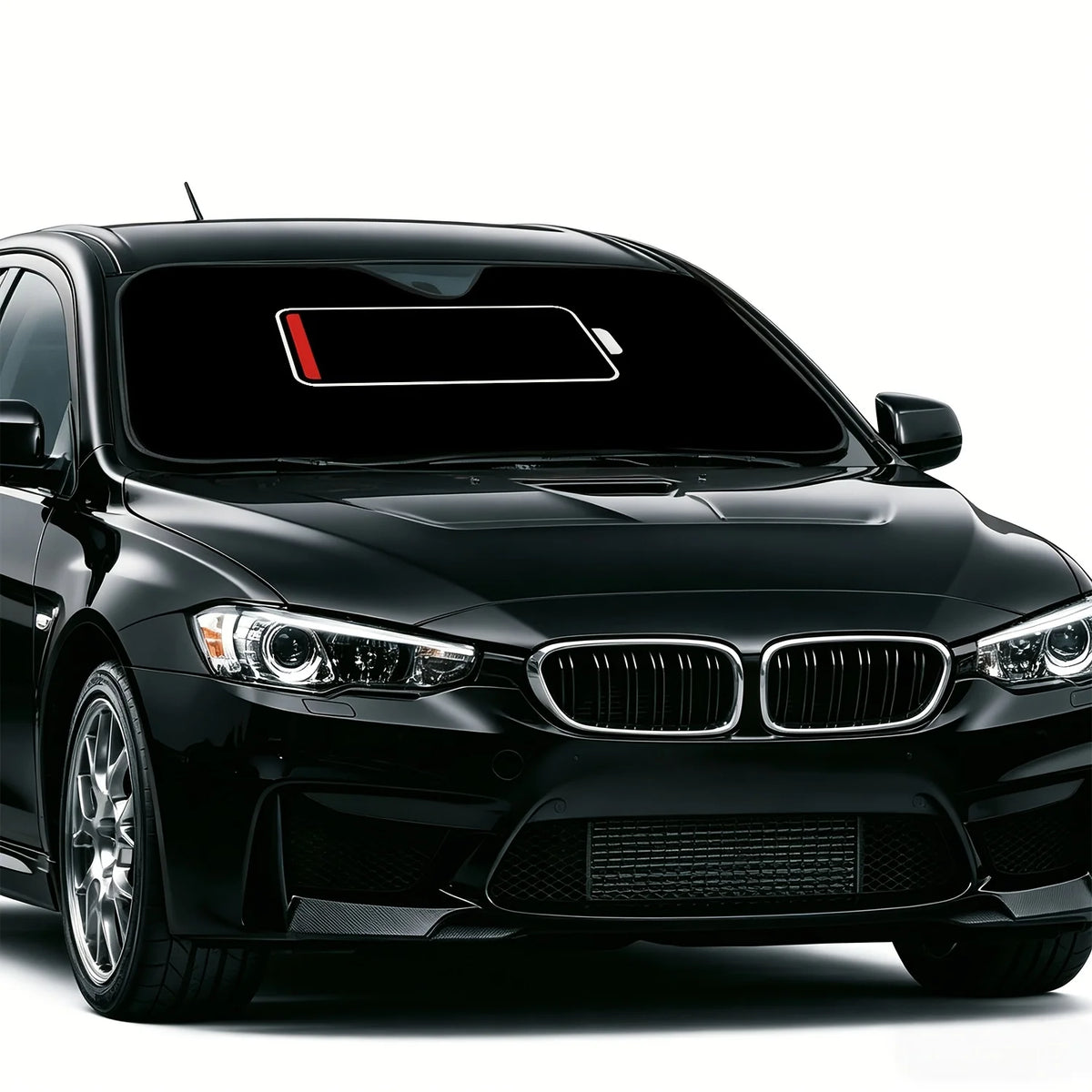 2D Low Battery Car Windshield Sunshade – UV Resistant Car Windshield Sunshade HIP