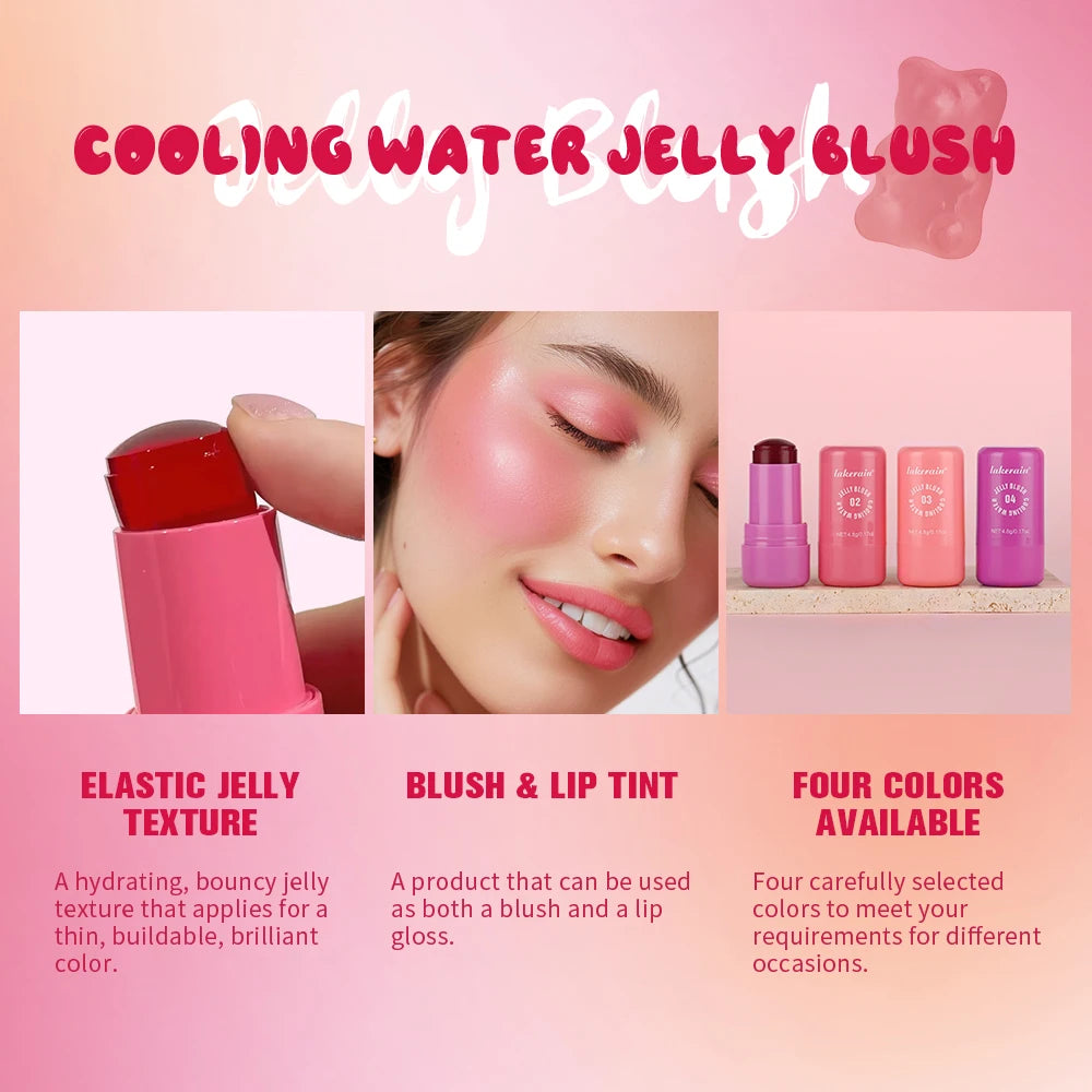 Milk Jelly Tint Stick Water Jelly Lip Gloss Sheer Cheek Stain Cooling Feel Natural Tint Multi Use Makeup HIP