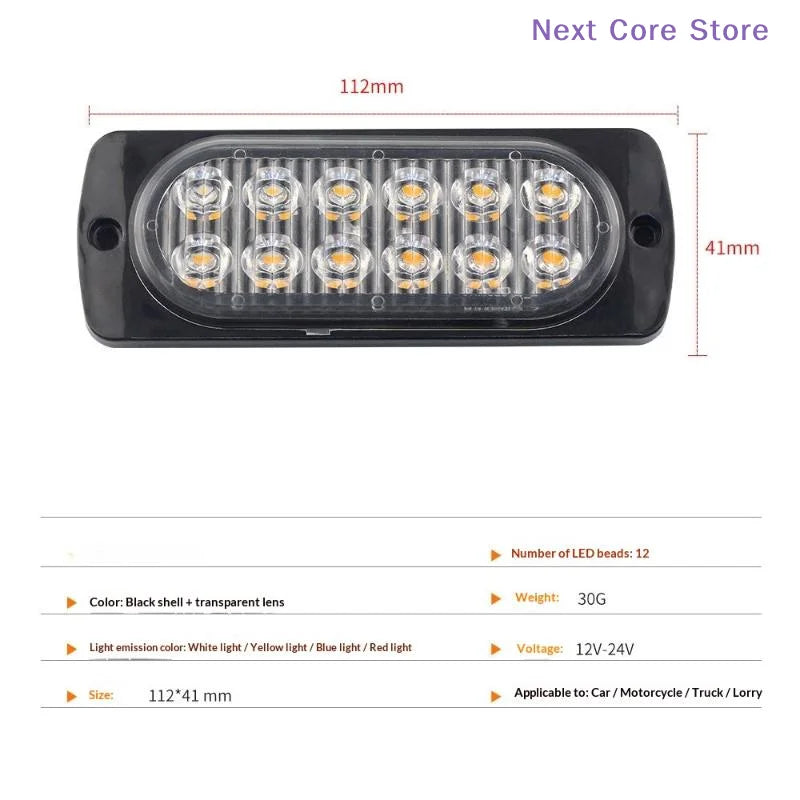 LED Strobe Beacon Warning Light 12V 24V – Car & Truck LED Warning Beacon HIP