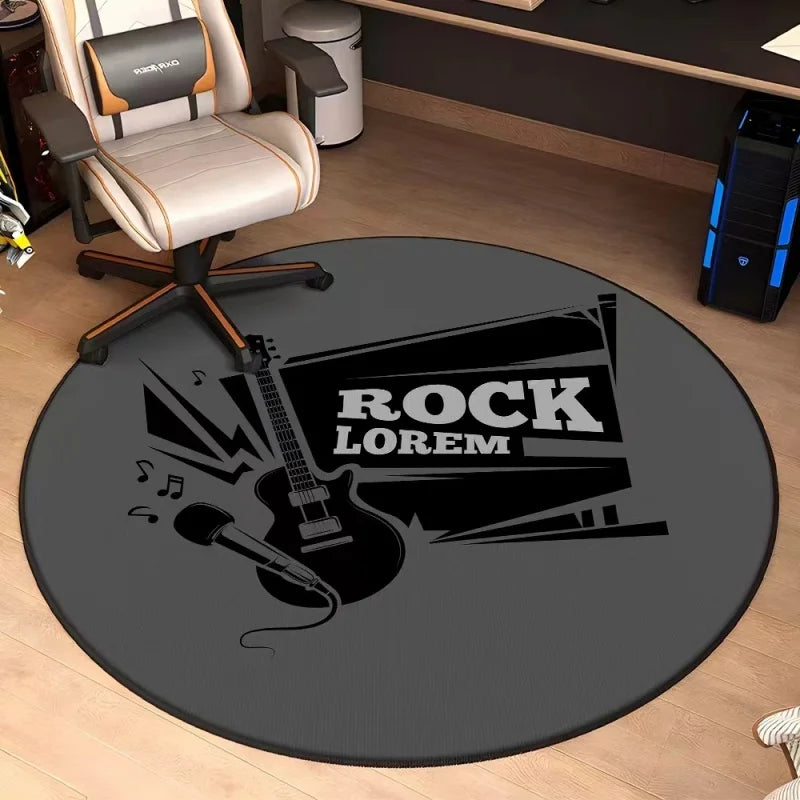 Vinyl Record Tree of Life Round Rug – Music Art Floor Mat Decorative Area Rug HIP 1 80X80CM
