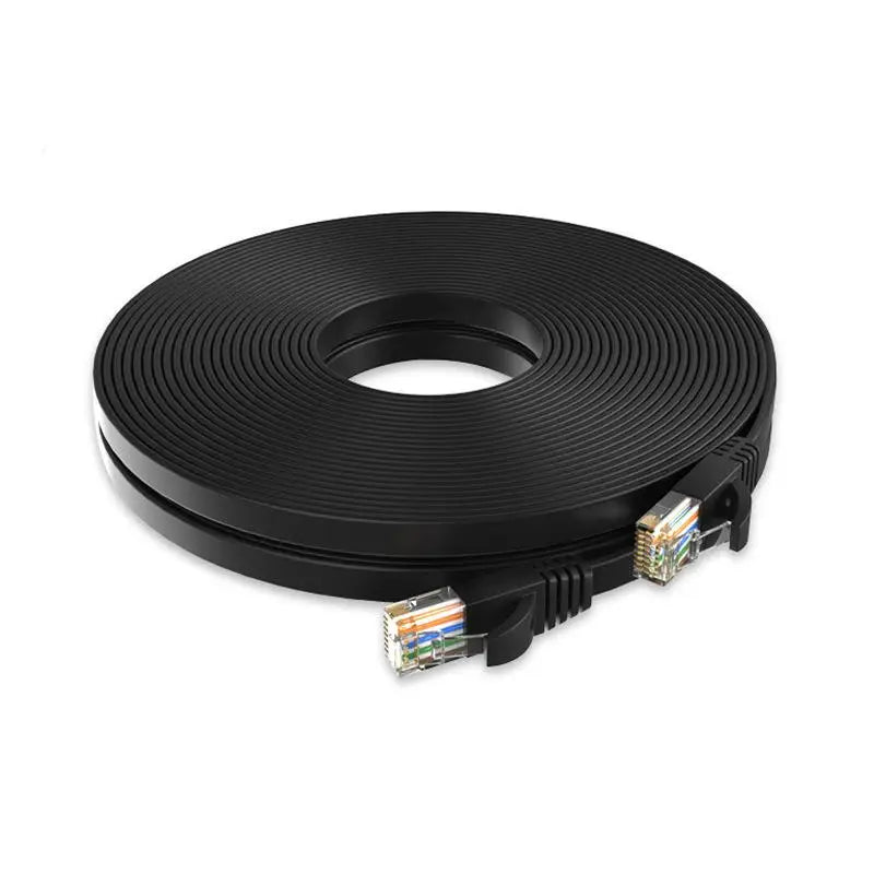 Flat Cat6 Ethernet Patch Cable RJ45 LAN 0.5M–5M | Gigabit Ethernet Patch Cable HIP 3M White