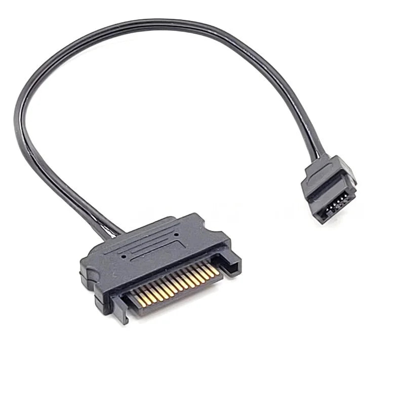 SATA 15-Pin to 6-Pin Power Adapter Cable – HDD & DVD Drive Power Adapter Cable HIP
