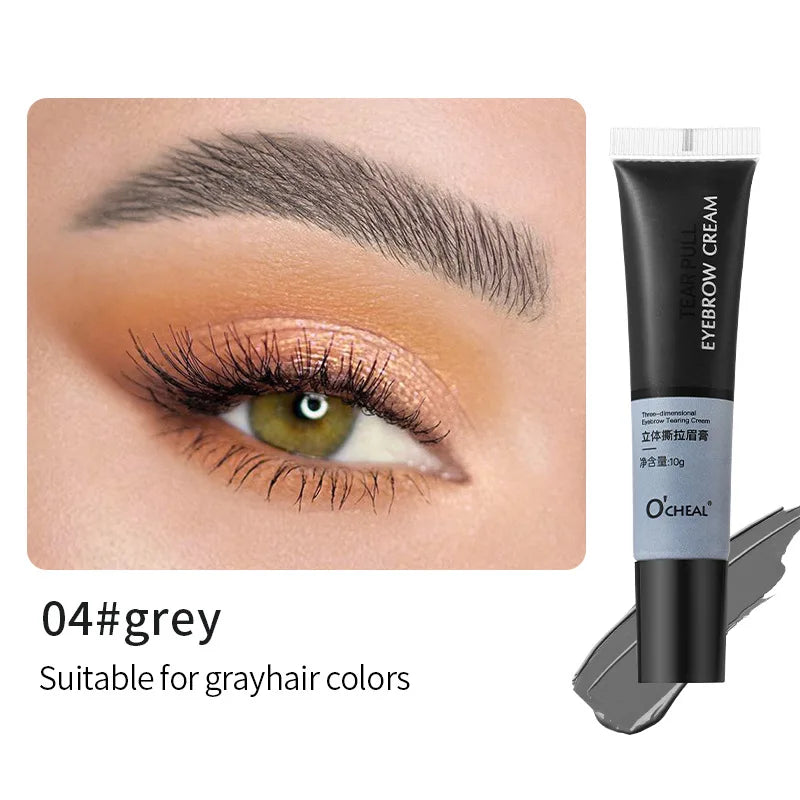 OCHEAL 3D Peel-Off Eyebrow Gel – Waterproof Long-Lasting Brows Eyebrow Styling Gel HIP 04 grey 10g