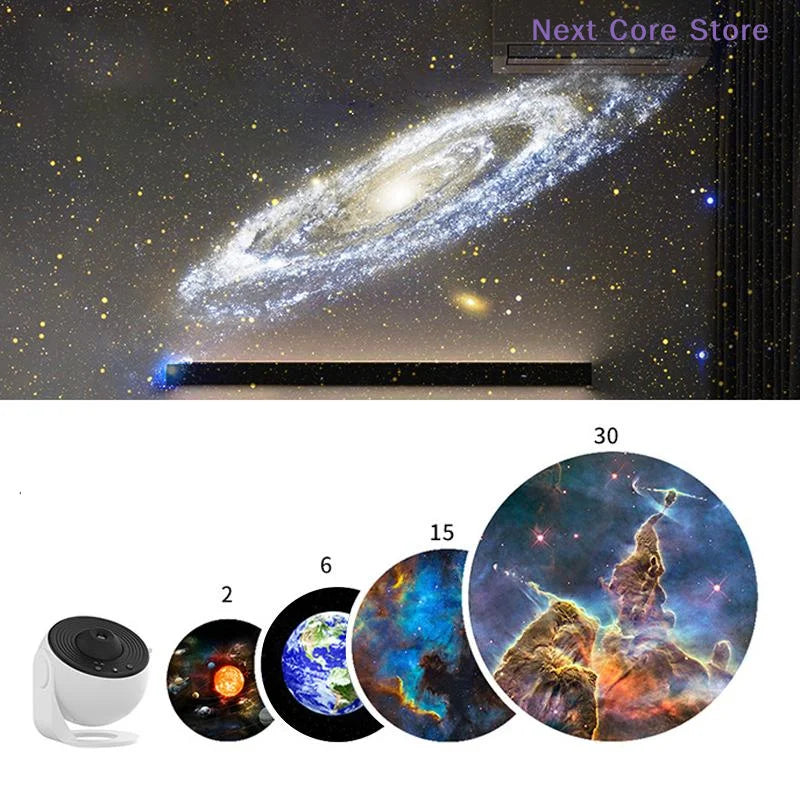 Galaxy Starry Sky USB Projector Lamp – 7 Pattern Slides Galaxy Projector Lamp HIP