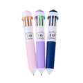 3-Pack 10-Color Retractable Ballpoint Pen Set – 0.8mm Fine Tip Multicolor Ballpoint Pen HIP B