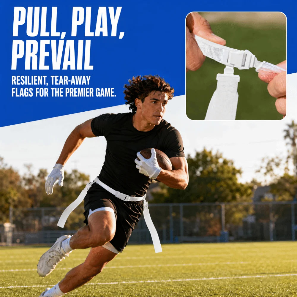 3-Piece Flag Football Belt Set – Adjustable Tear-Away Flags Flag Football Set HIP