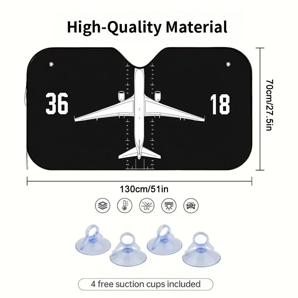 Aviation Airstrip #36 Foldable Car Windshield Sunshade Windshield Sunshade HIP