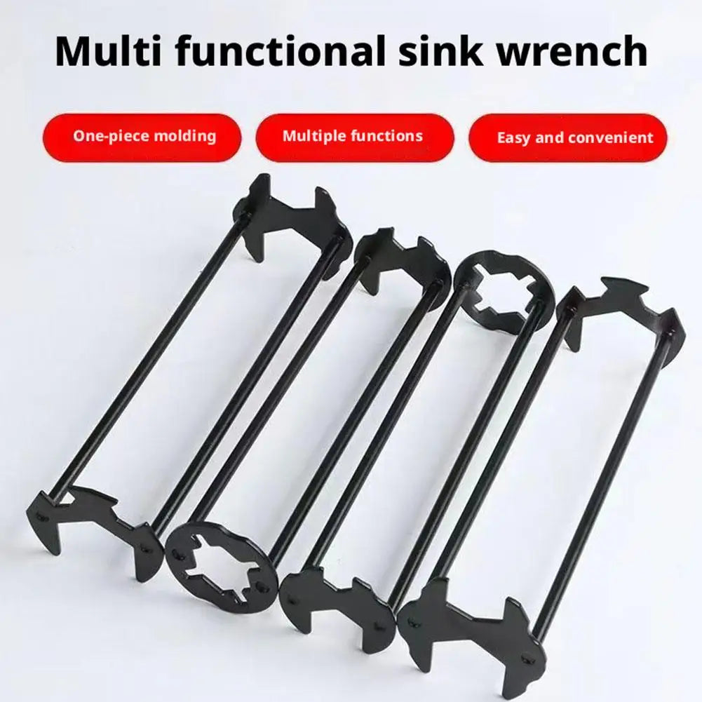 5-in-1 Sink Wrench Multifunctional Carbon Steel Faucet Key Plumbing Pipe Wrench Bathroom Kitchen Sink Repair Set Hardware Tools HIP