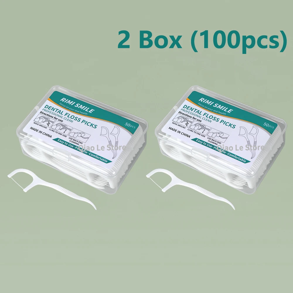 RUZOFO Dental Floss Picks 50–1000 Pack | Oral Care Dental Floss Picks HIP C607-2box