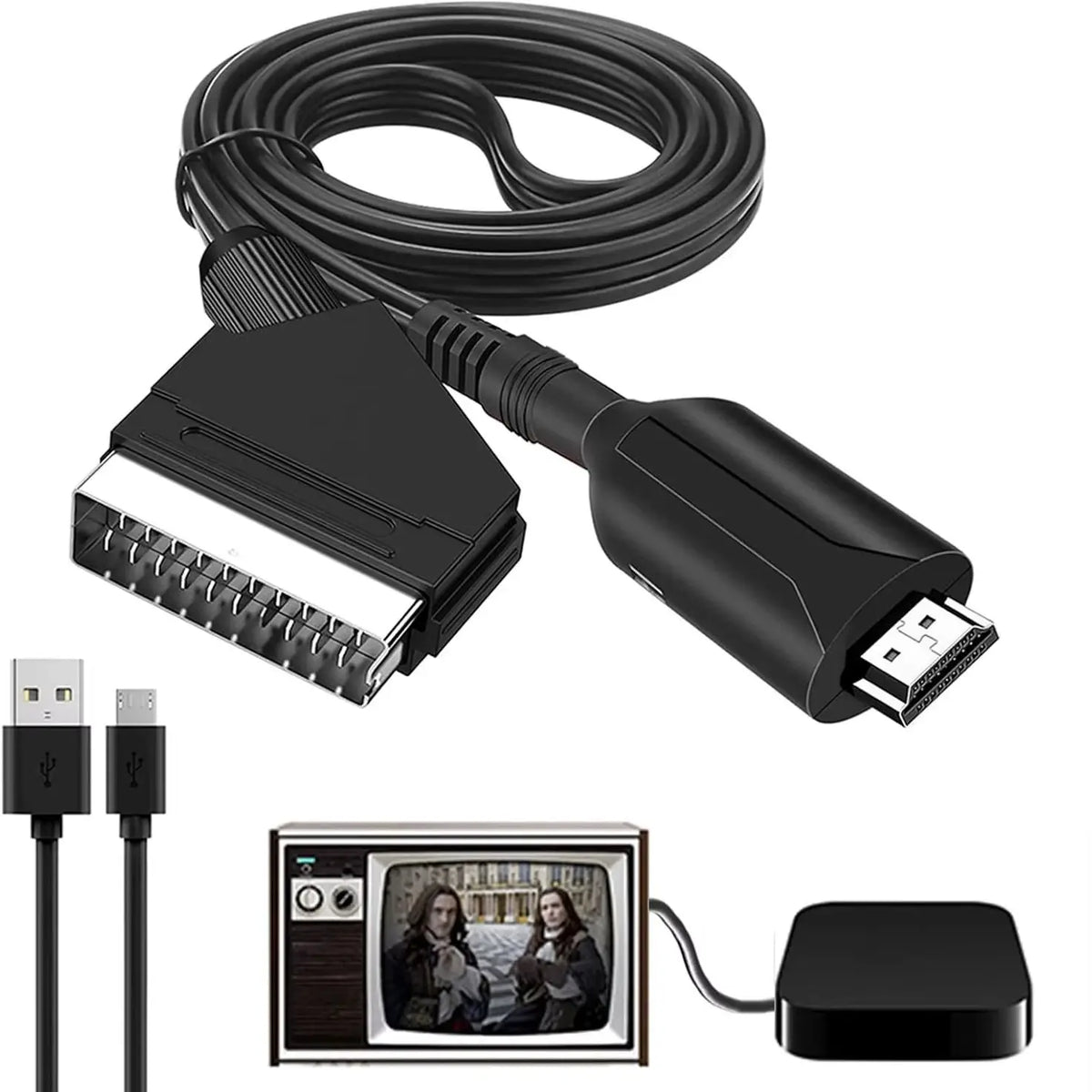 SCART to HDMI Converter Cable – 720p/1080p for HDTV & DVD HDMI Converter Adapter HIP