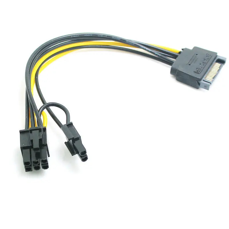 SATA 15-Pin to 8-Pin (6+2) GPU Power Cable Adapter – OULLX GPU Power Cable Adapter HIP