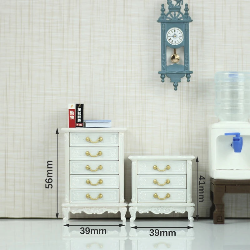 Mini Dollhouse Cabinet Furniture – Retro European Style Prop Dollhouse Furniture HIP