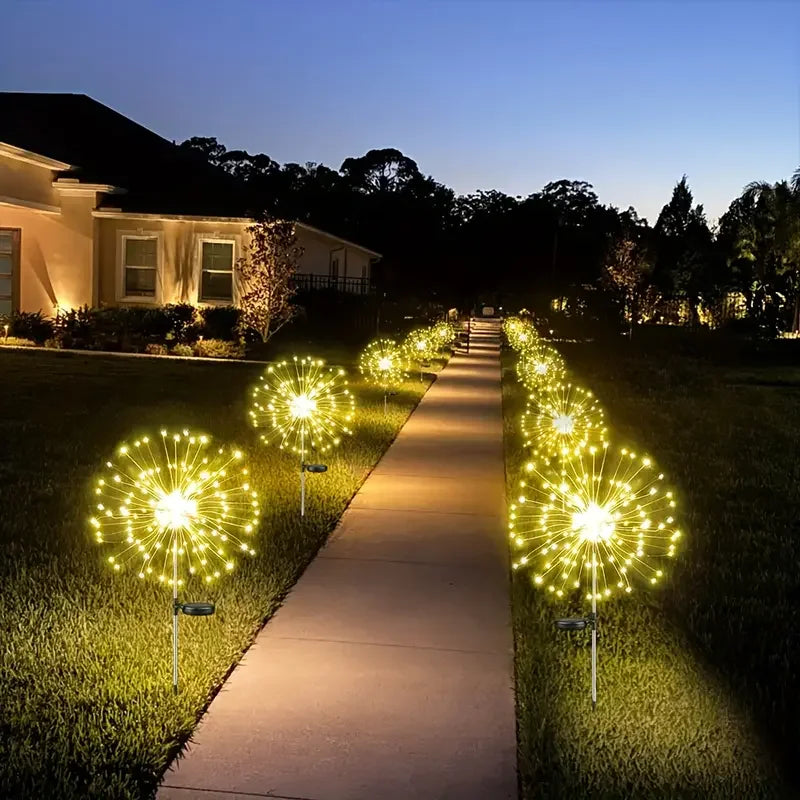 Solar Firework Dandelion Globe Lights – Outdoor Waterproof Solar Garden Lights HIP