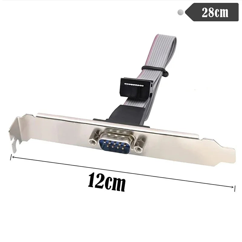 DB9 RS232 to IDC 10-Pin Ribbon Cable Bracket Adapter | OULLX Serial Port Adapter HIP