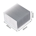 Aluminum Alloy Heatsink 60x60 & 100x60mm – LED IC Chip Cooler Aluminum Heatsink HIP 60x60x39mm