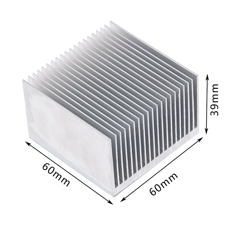 Aluminum Alloy Heatsink 60x60 & 100x60mm – LED IC Chip Cooler Aluminum Heatsink HIP 60x60x39mm
