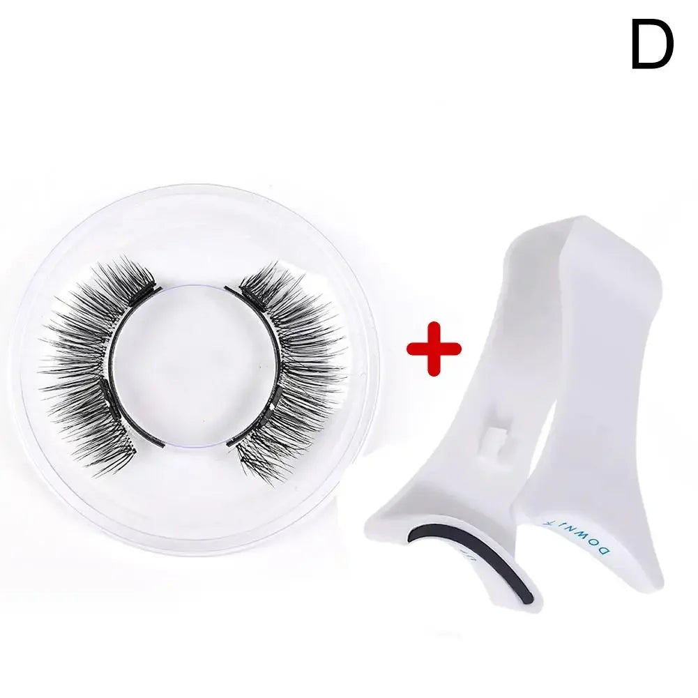 Magnetic Eyelashes Handmade 3D Natural Magnetic False Eyelashes Reusable Magnetic Eyelashes Tweezers Set Wholesale HIP D