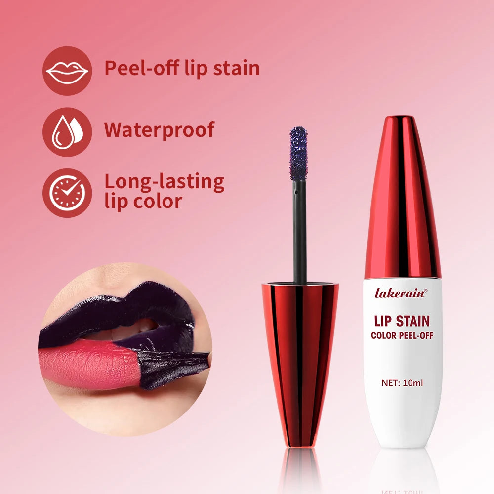 Peel Off Lip Gloss Lip Stain Waterproof 3 Colors Matte Outline Contour TattooTransfer Resistant Tear Off Natural Lip Makeup HIP