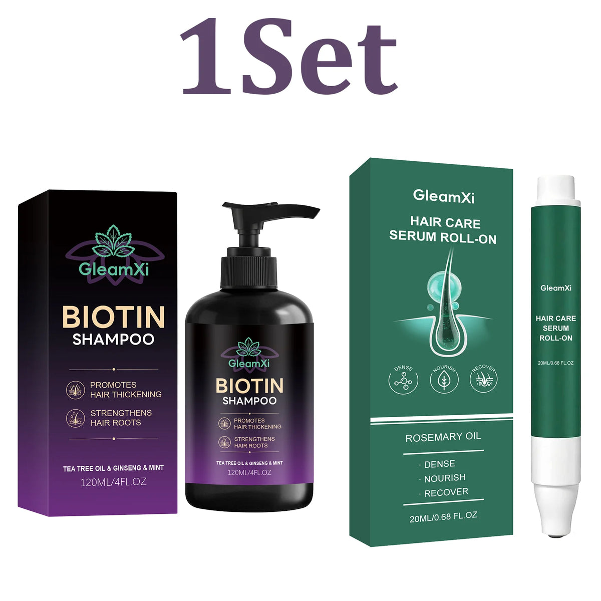 Biotin Volumizing Shampoo & Scalp Serum Set for Fine Hair Hair Care Set HIP 1 Set