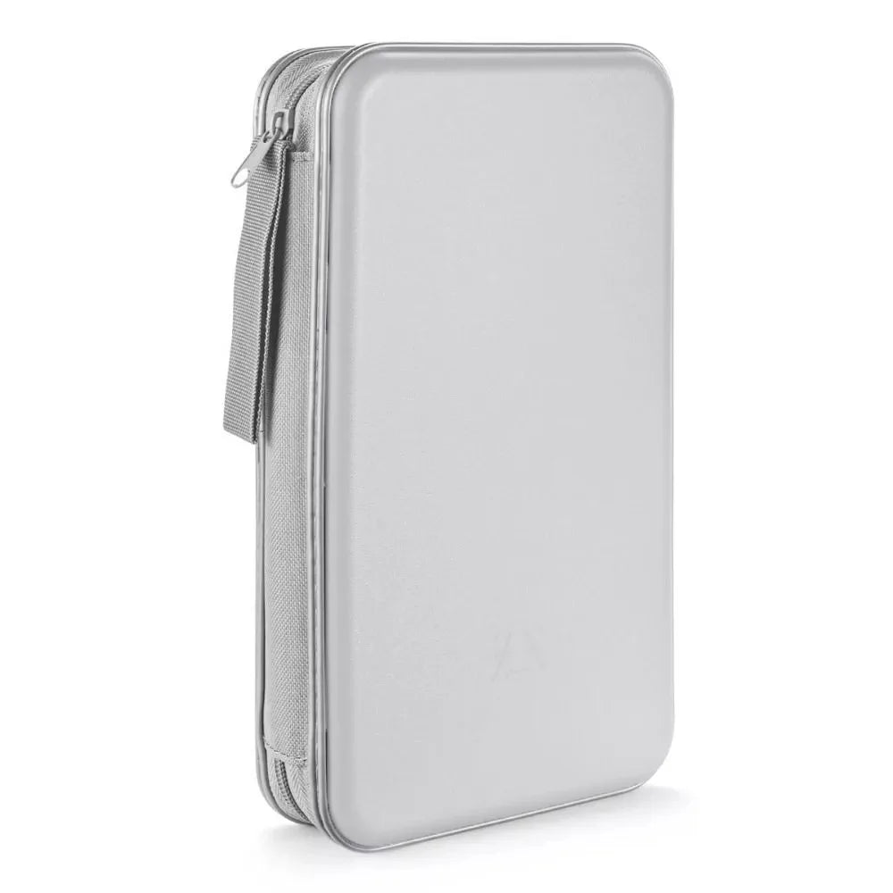 96-Disc Portable CD DVD Storage Binder Case – Zip Holder CD DVD Storage Case HIP White