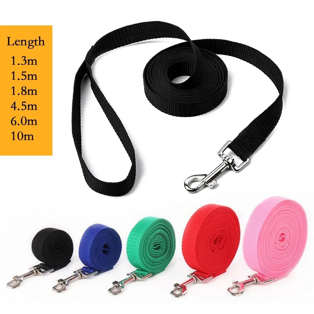 Long Nylon Pet Dog Leash For Small Big Dogs Cats Outdoor Hiking Puppy Lead Rope Durable Labrodor Traction Belt 1.5m 3m 4m 6m 10m HIP