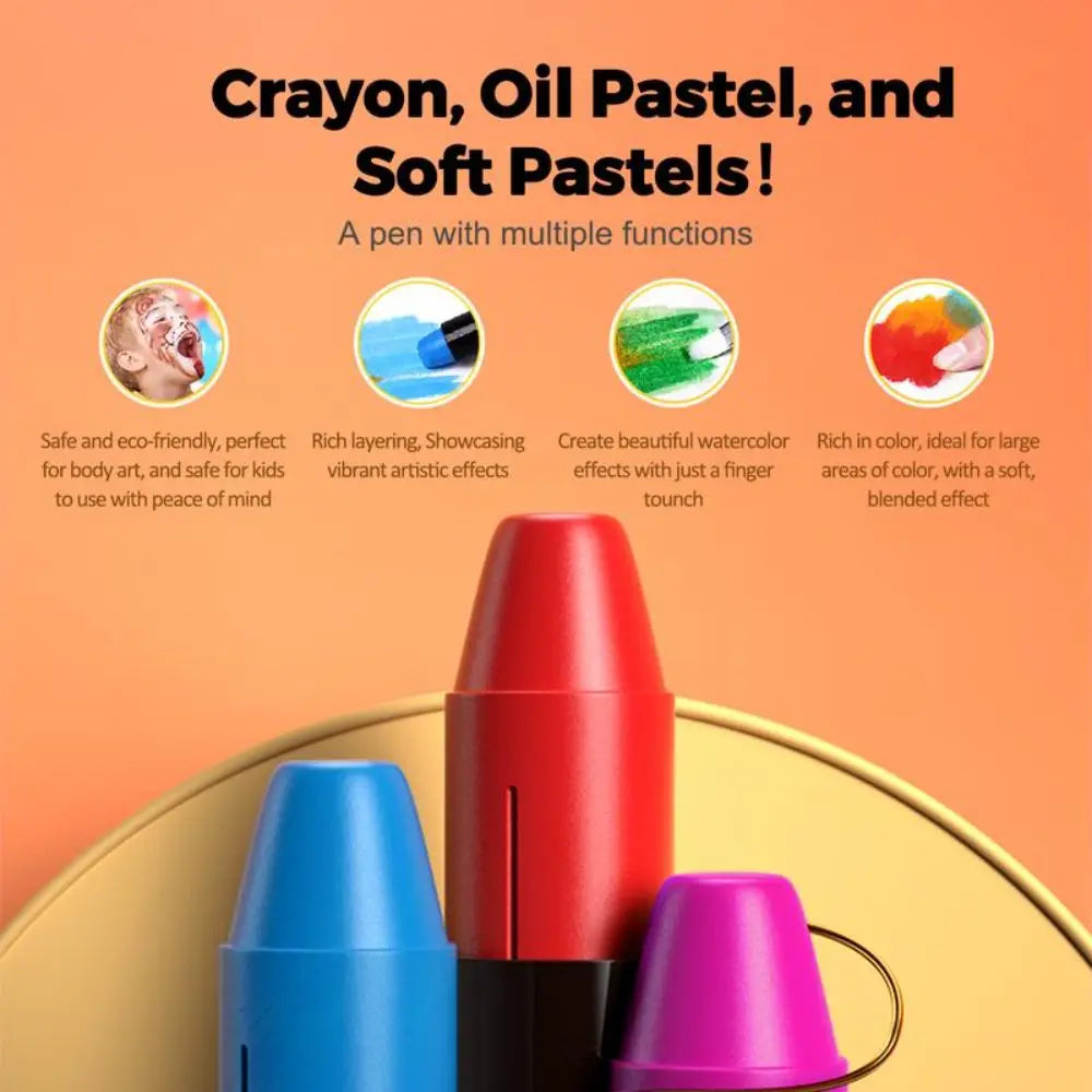 12/24 Color Twist-Up Washable Oil Pastels – Blendable Crayon Set Oil Pastel Crayon Set HIP