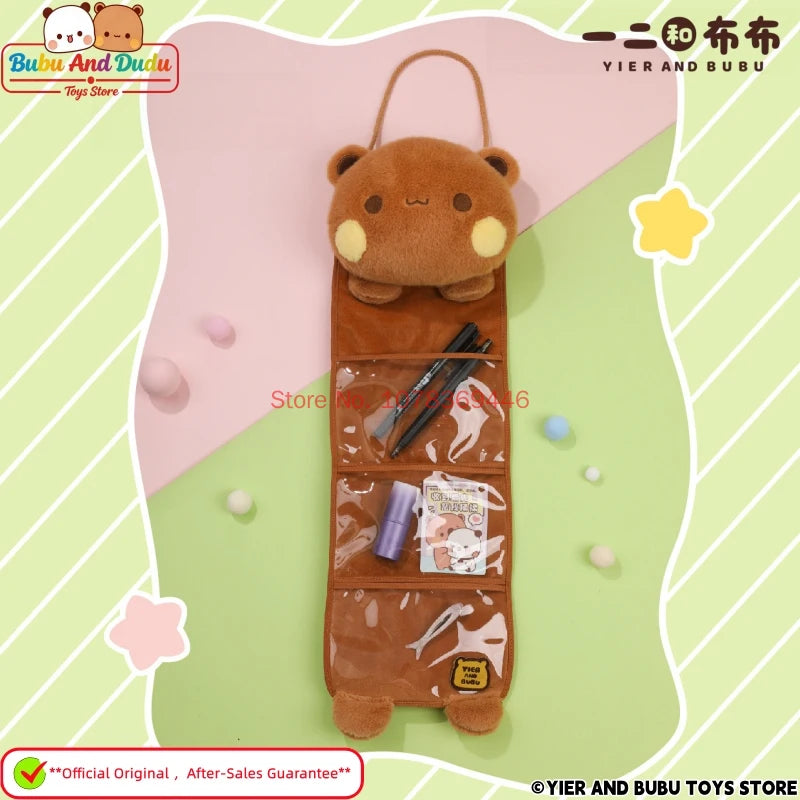 Bubu & Dudu Panda Plush Wall-Mounted Hanging Storage Bag Plush Hanging Organizer HIP