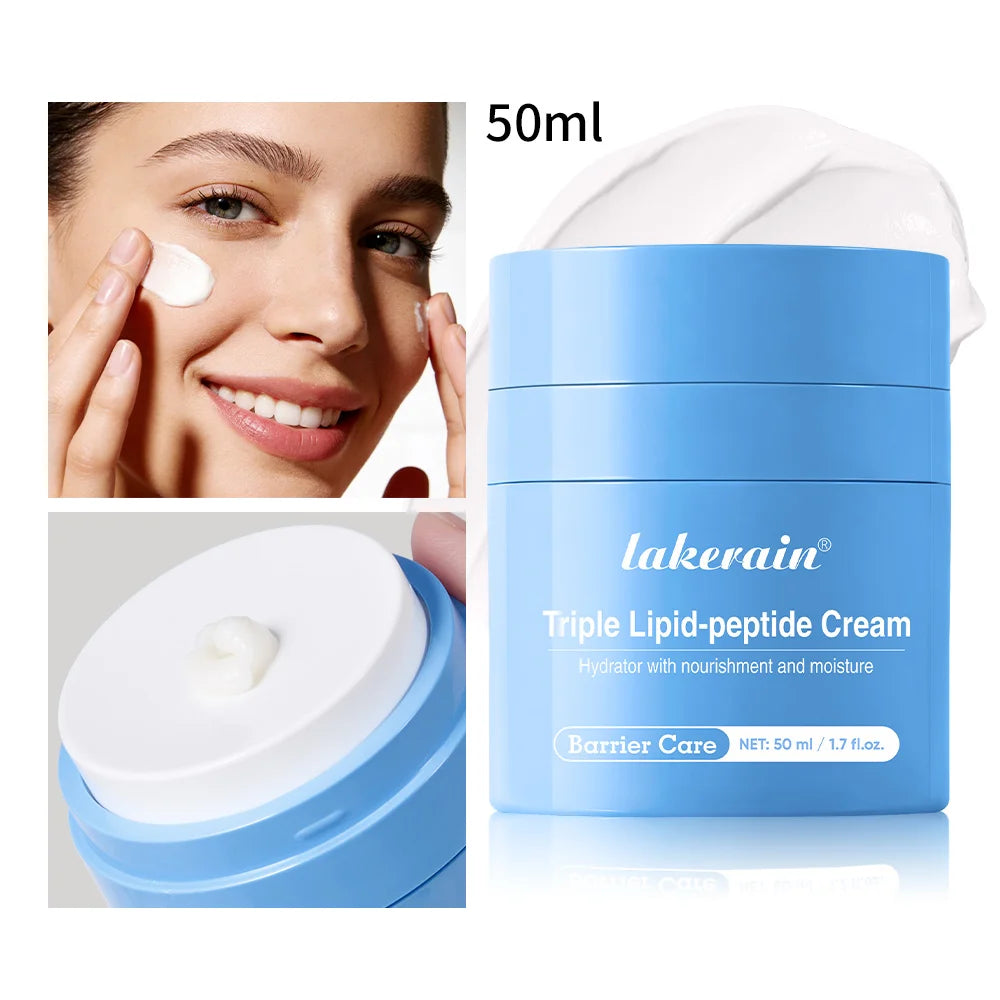 Triple Lipid Peptide Cream Long Lasting Hydration Moisturizer For Dry Normal Sensitive Skin Brighten Skin Care Non-Comedogenic HIP