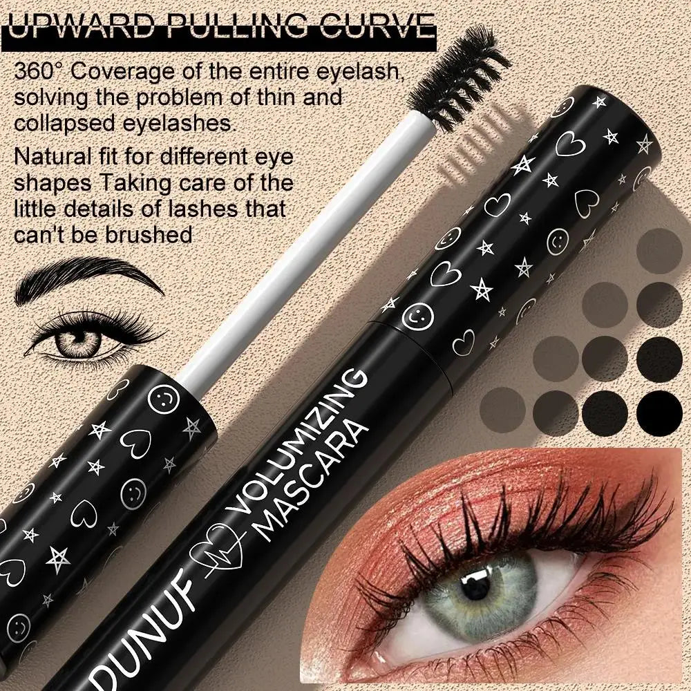 DUNUF Colorful Waterproof Curling Mascara – Blue Green Purple Colorful Mascara HIP