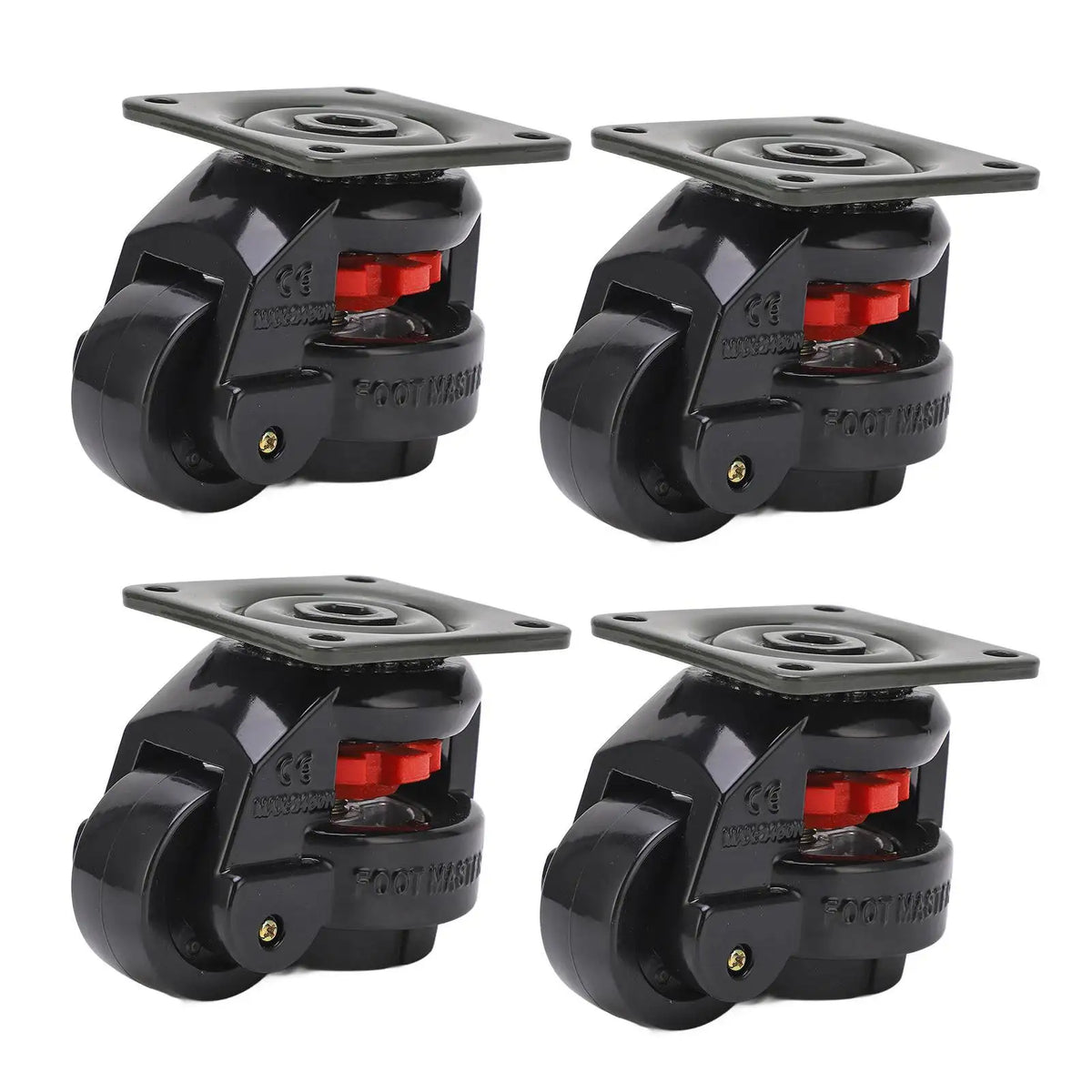 4pcs Level Adjustment Caster GD‑60F Heavy Duty Industrial Roller Wheel Leveling Caster Wheels Industrial Roller Wheel HIP A