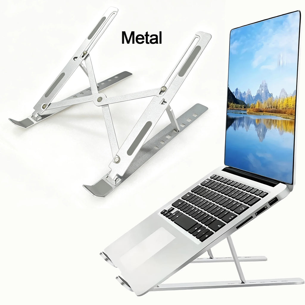 Adjustable Aluminum Laptop Stand – Foldable & Portable, 6 Heights Laptop Stand HIP