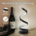 Modern Minimalist Spiral LED Table Lamp Bedside Night Light 3 Color Dimmable Desk Lamp For Bar Cafe Bedroom Living Room Lighting HIP 2 Pieces Spiral Shape USB Plug
