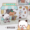 Bubu & Dudu Panda Acrylic DIY Clock – Anime Fan Gift Anime Collectible Clock HIP B