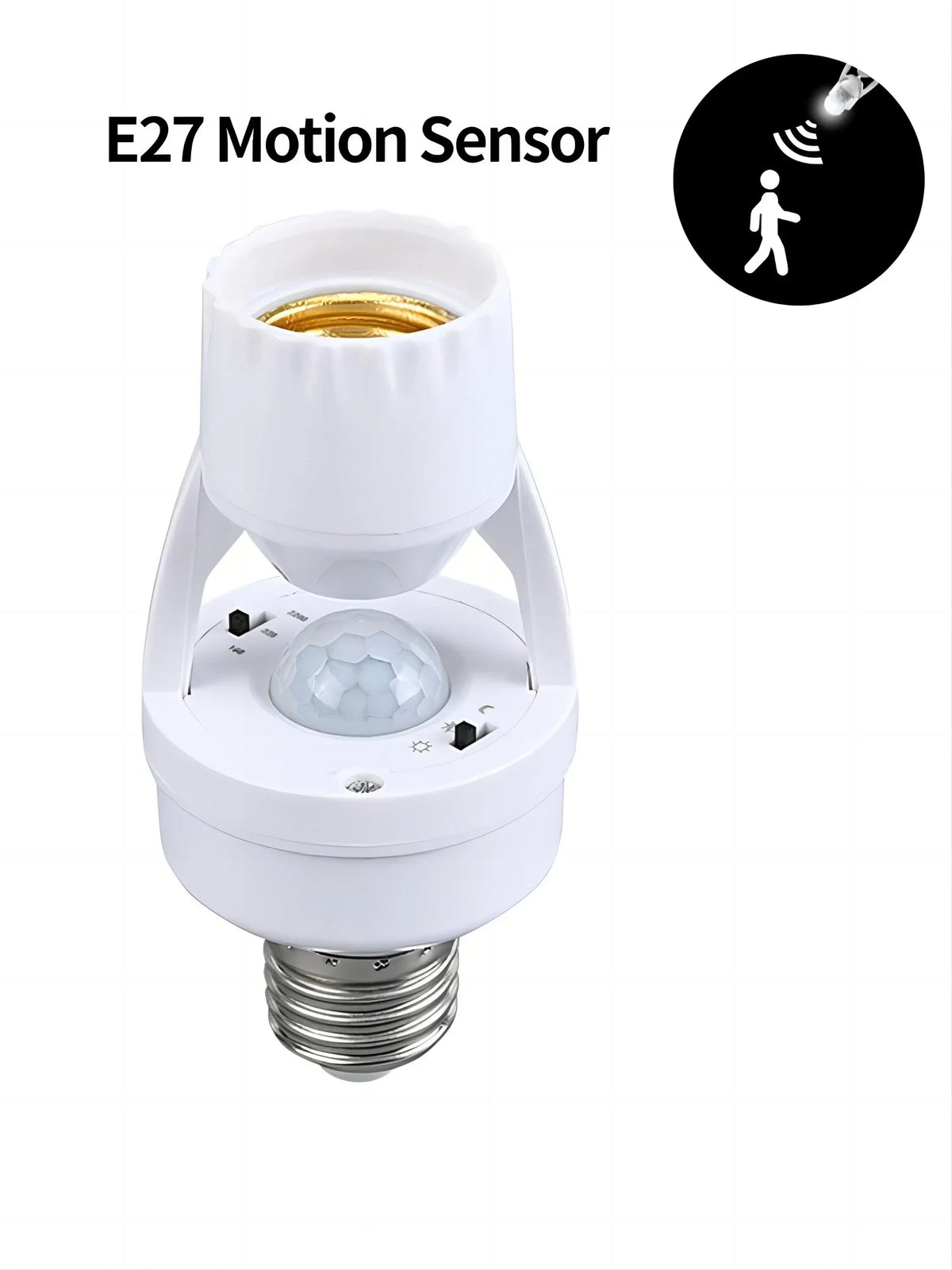 E27 LED Bulb Motion Sensor Switch Lamp Holder Switch Bulb Holder Socket Adapter Converter Induction Infrared Lamp Base AC85-265V HIP 1 Piece