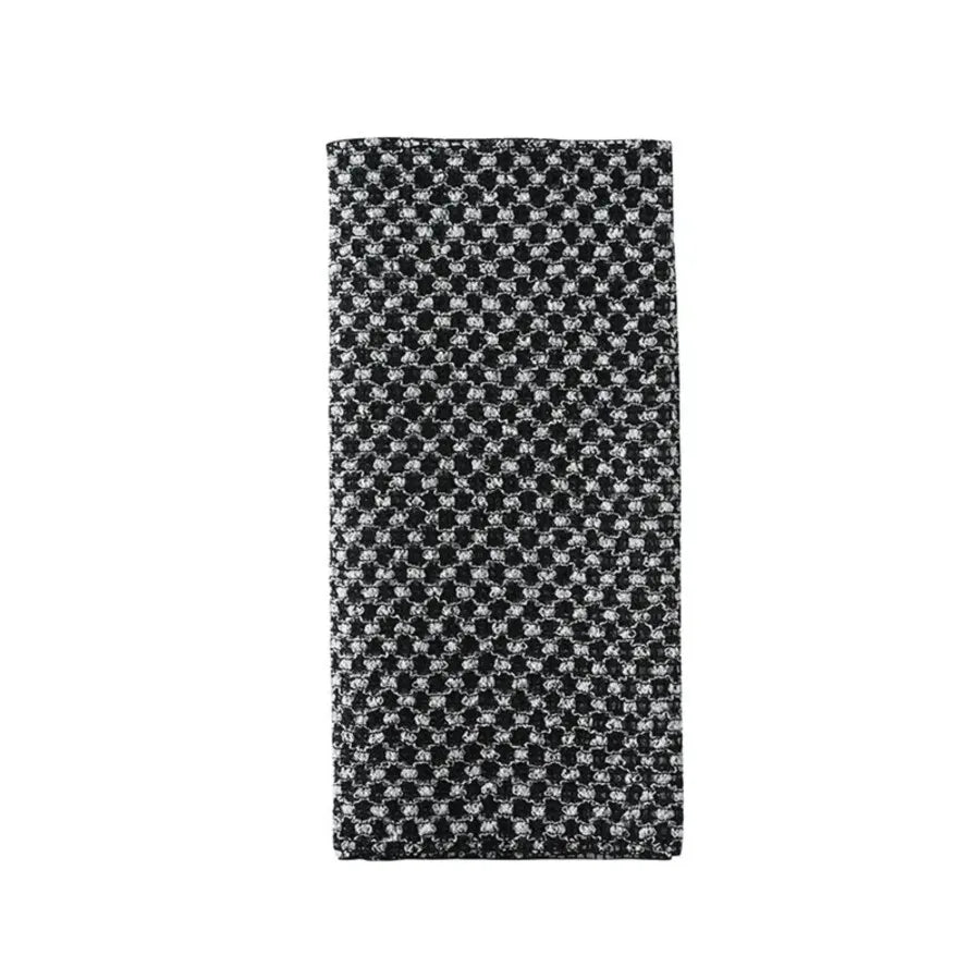 Japanese Exfoliating Bath Washcloth – Nylon Back Scrub Towel Exfoliating Bath Towel HIP Black grid