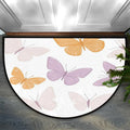 Glitter Butterfly Half Round Doormat – Non-Slip Gradient Rug Decorative Doormat HIP 1 40x60cm-Felt