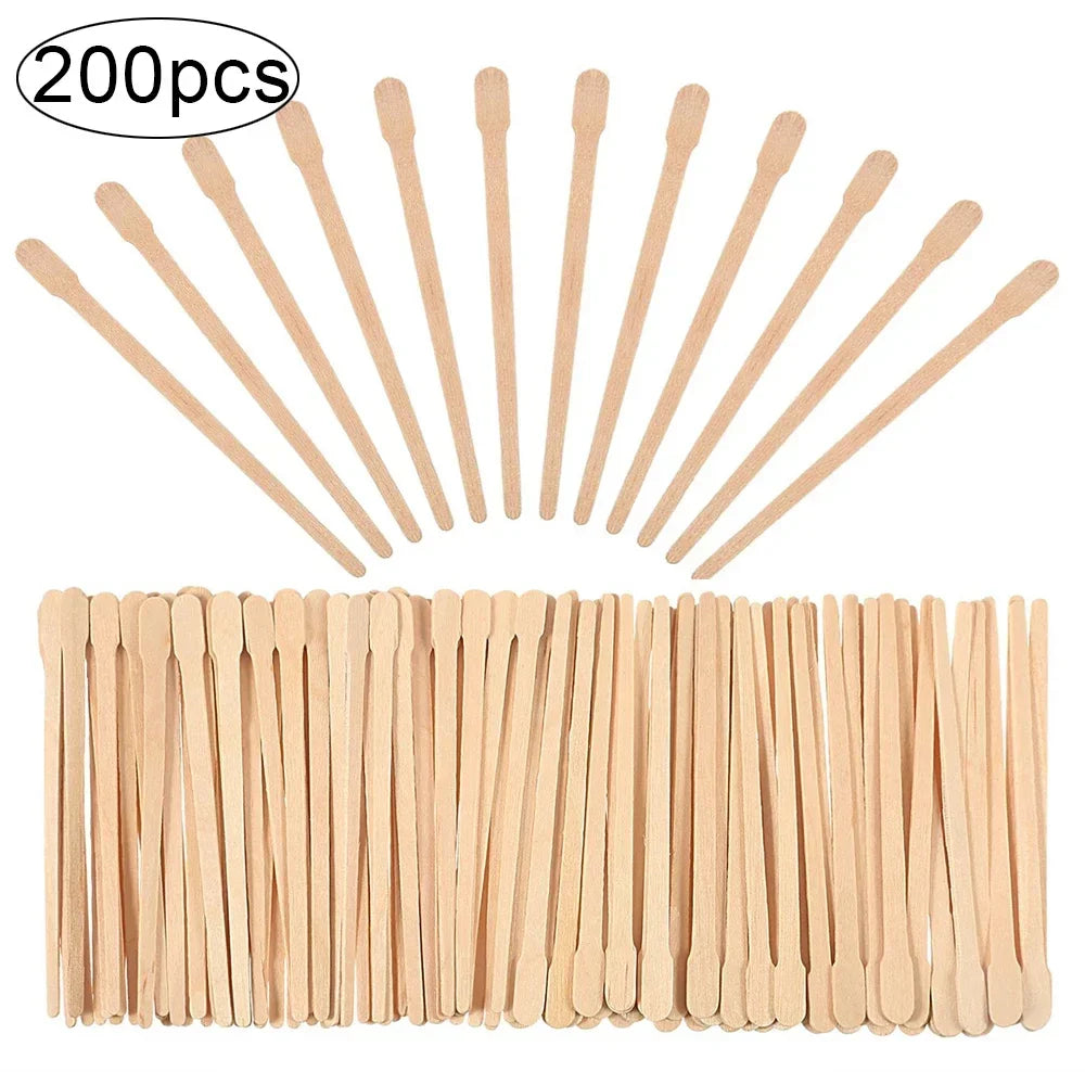 100-Pack Disposable Wooden Wax Applicator Spatulas | Hair Removal Wax Applicator Spatulas HIP C770-200pcs