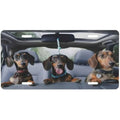 Dachshund Dogs in Car Aluminum Novelty Vanity License Plate Novelty License Plate HIP 1