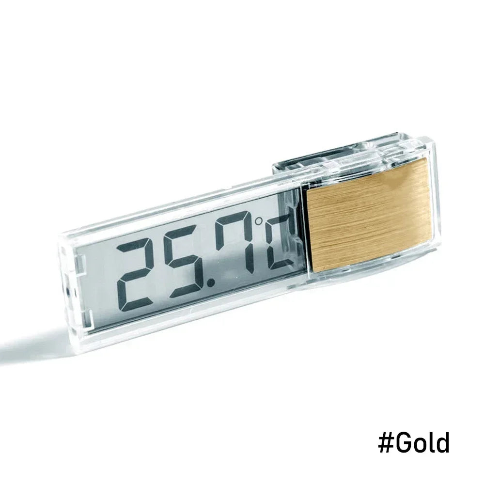 Electronic Fish Tank Temperature Waterproof Aquarium Thermometer 3D Digital LCD Fish Turtle Temp Aquarium Control Accessories HIP Gold