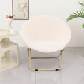 Round Knitted Saucer Chair Cover – Stretchy Spandex Fit Saucer Chair Cover HIP White