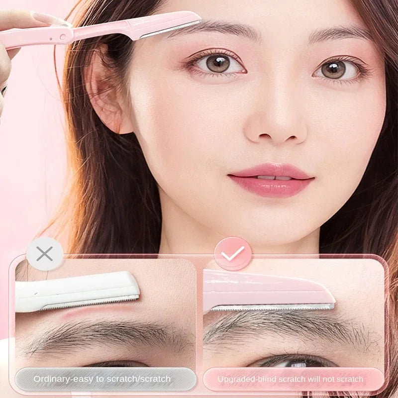 3-Pack Foldable Eyebrow Trimmer & Facial Hair Shaper for Women Eyebrow Trimmer Set HIP